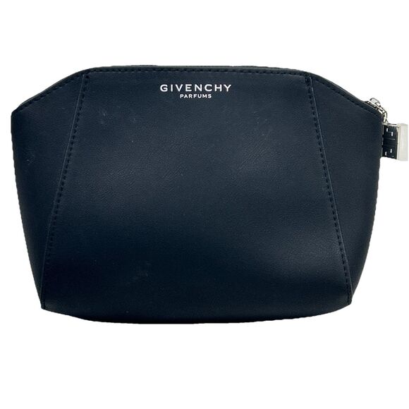 GIVENCHY PARFUMS Iconic Black Makeup Bag Pouch Travel Case 8" X 6" X 3" - Picture 1 of 6